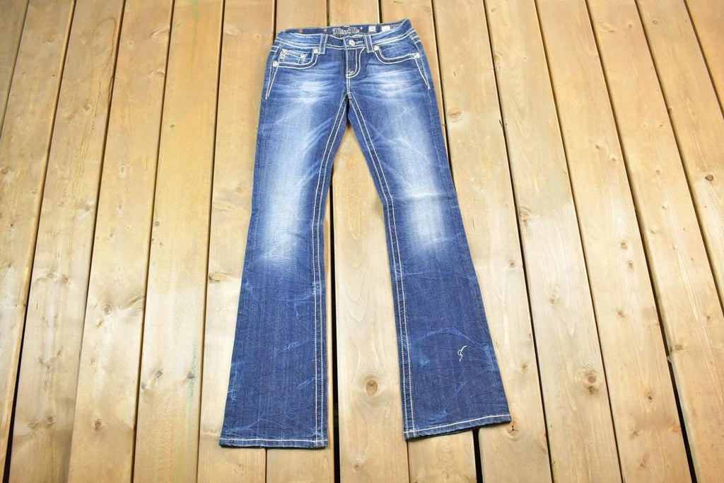 Vintage Y2K Miss Me Bedazzled Low Rise Jeans Size 26x31