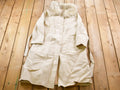 Vintage 1980s Leather Fur Collar Full Length Jacket