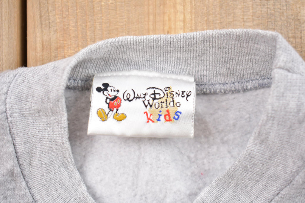 Vintage 1990s Kids Walt Disney World Mickey Mouse Crewneck Sweatshirt  90s Crewneck  Souvenir  Athleisure  Streetwear  90s Disney