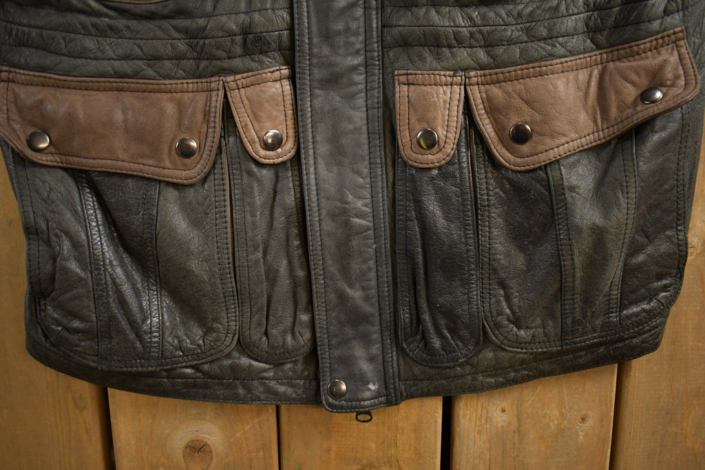 Vintage 1990s Pelle Cuir Leather Jacket