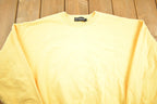 Vintage 1990s Boxy Yellow Tosani Golf Blank Crewneck Sweatshirt Size Small