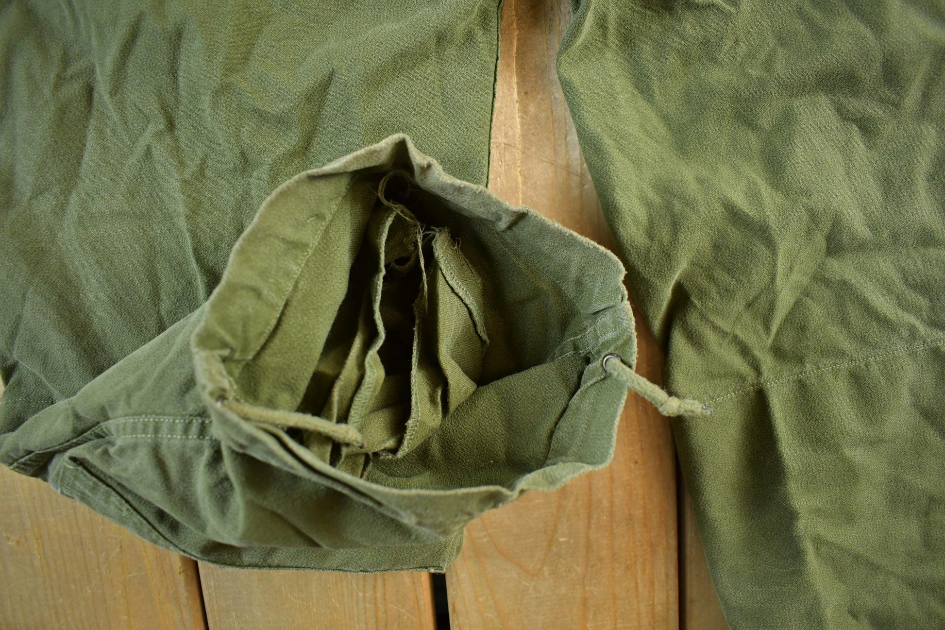 Vintage 1967 Military OG-107 Sateen Combat Cargo Fatigue Pants Size 34 x 30
