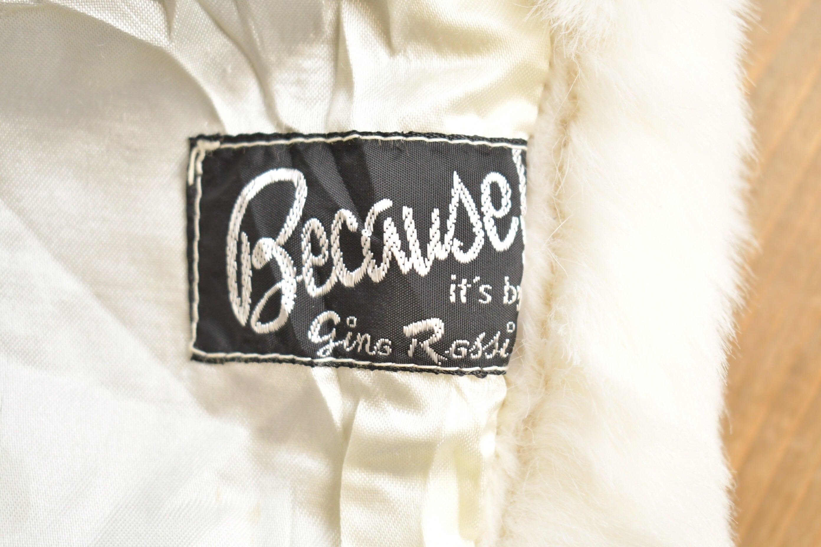 Vintage 1980s Because! Its By Gina Rossi Faux Fur Coat