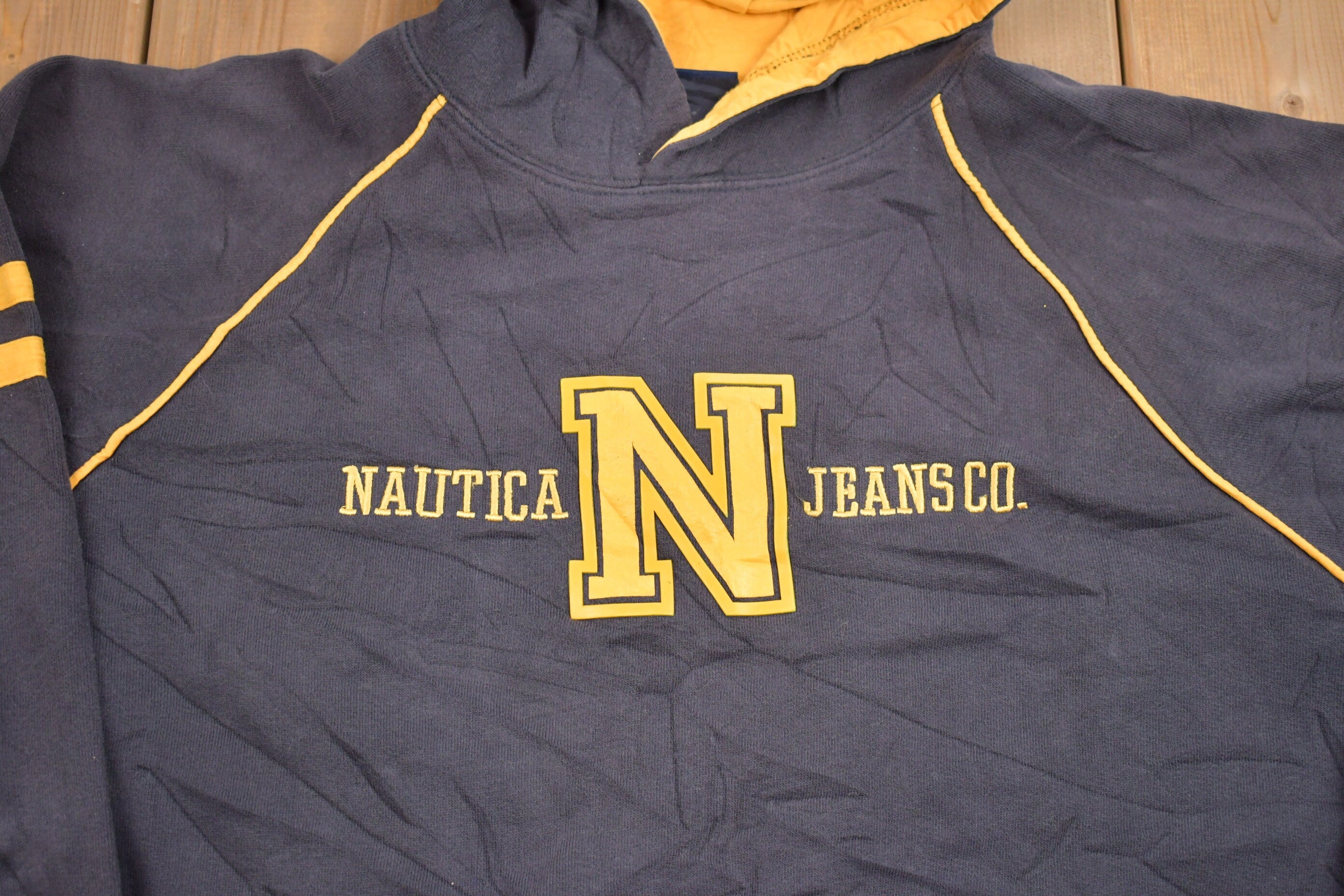 Vintage 1990s Nautica Jeans Co. Graphic Hoodie