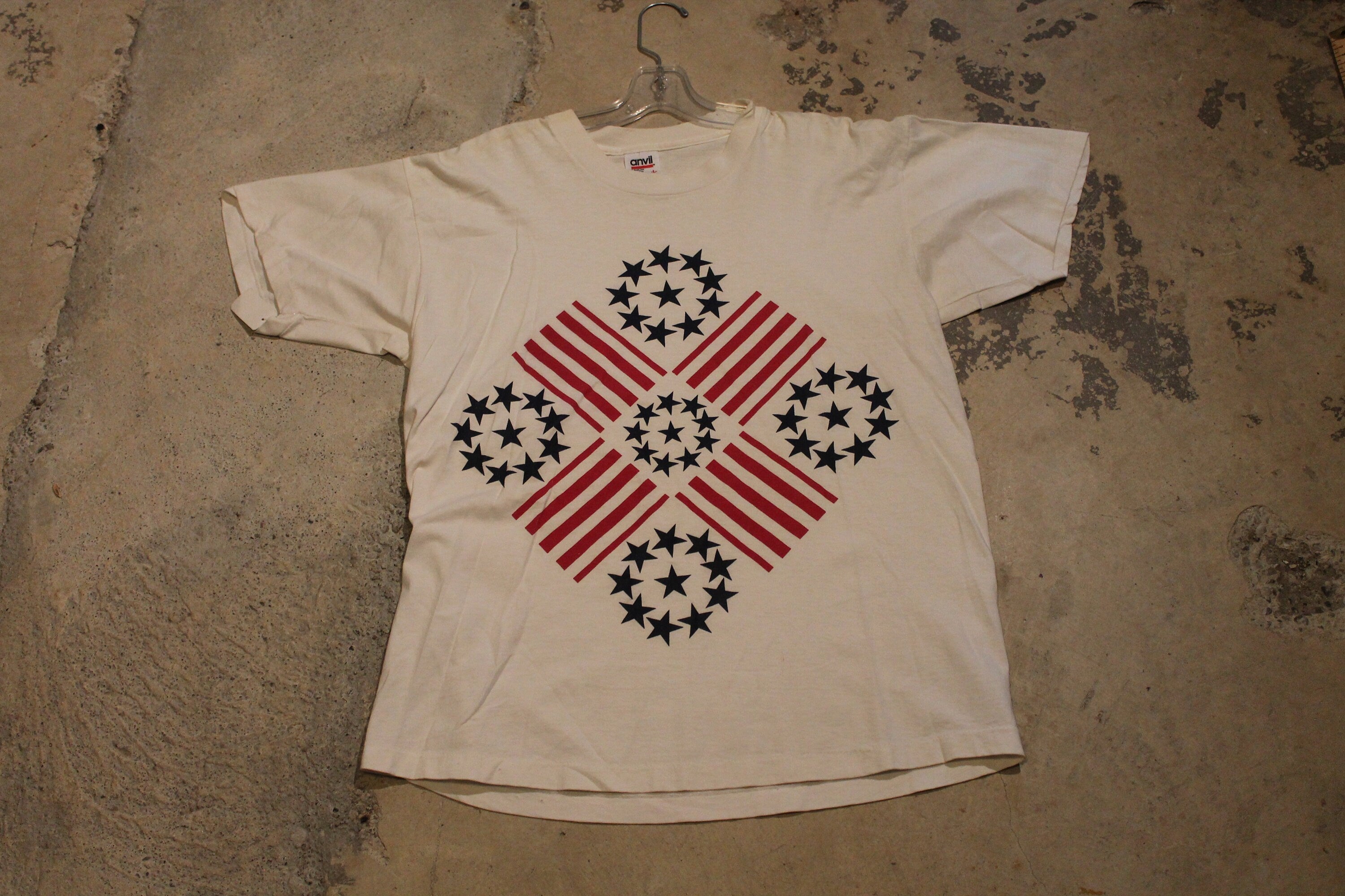 Vintage 1990s Stars And Stripes Graphic T Shirt