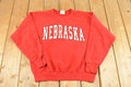 Vintage 1990s Nebraska Crewneck Sweatshirt Men's M / NCAA College Spellout / 90s Heavyweight Collegiate Sweater