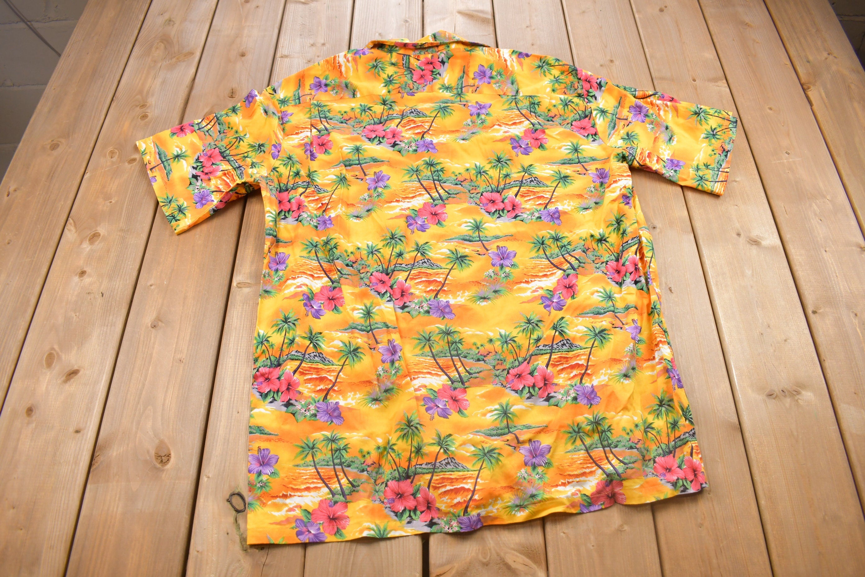 Vintage 1990s The Original Hawaiian Shirt Button Up Shirt  Made in Hawaii  Abstract Pattern  Casual Shirt  Formal Shirt