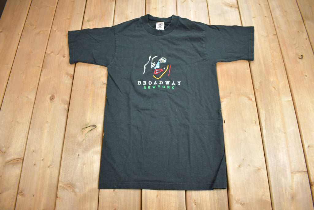 Vintage Y2K Broadway New York Embroidered T Shirt
