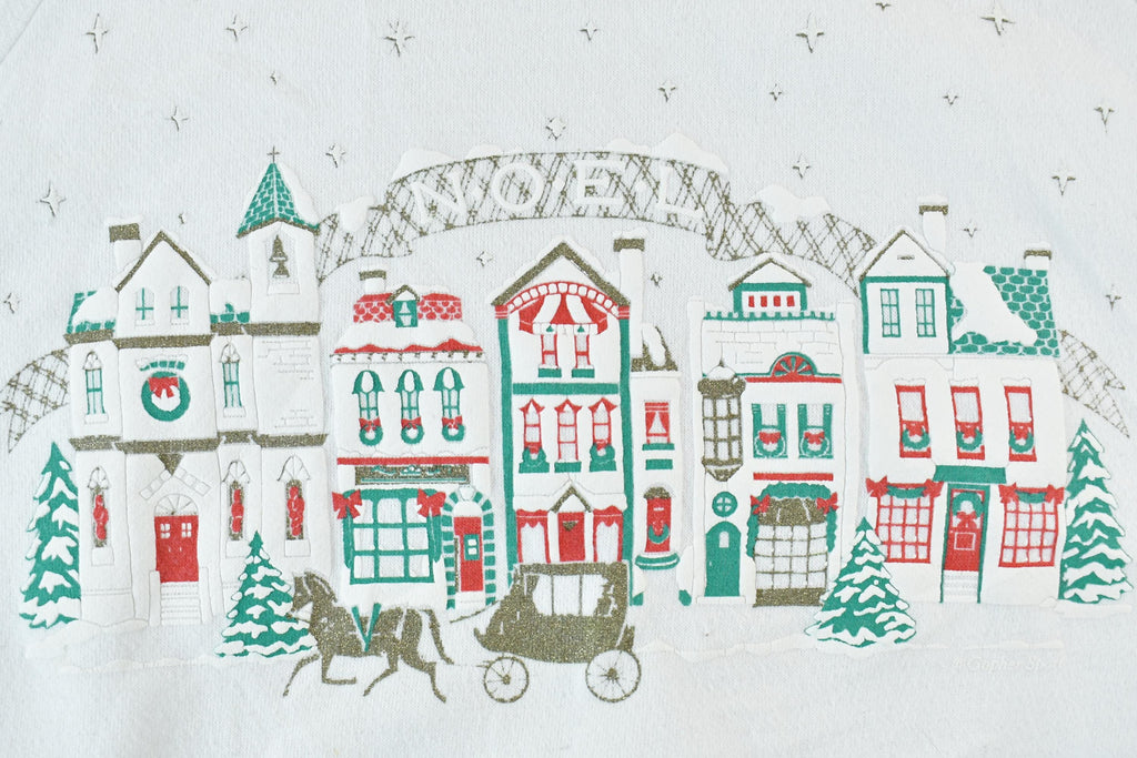 Vintage 1990s Gopher Sport Collared Cute Christmas Crewneck Sweater / 90s Crewneck / Grandma Sweater / Streetwear /