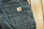 Vintage 1990s Carhartt Distressed Sun Faded Double Knee Pants Men's 31 x 32