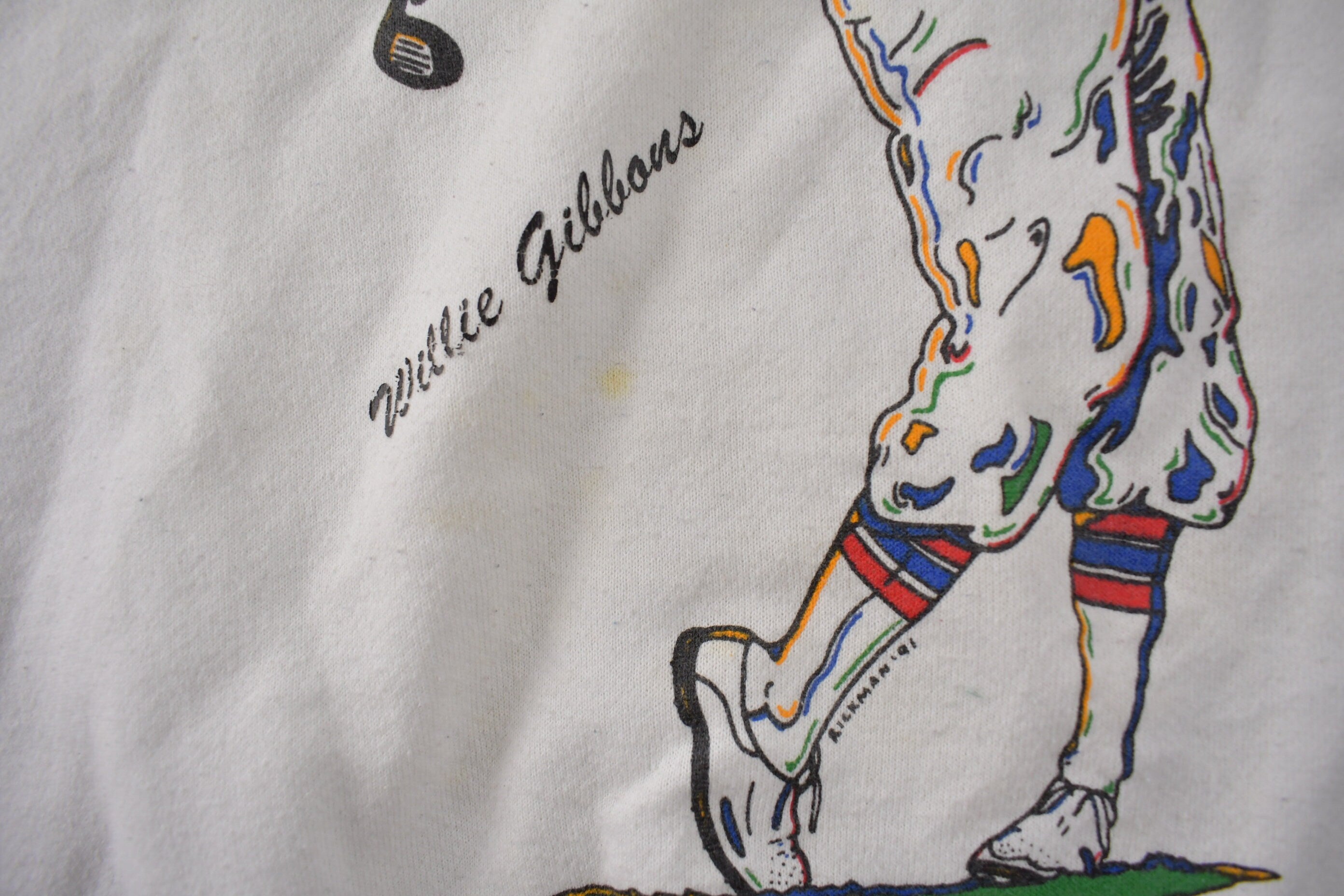 Vintage 1991 Willie Gibbons Golfing Graphic Crewneck Sweatshirt Made In USA