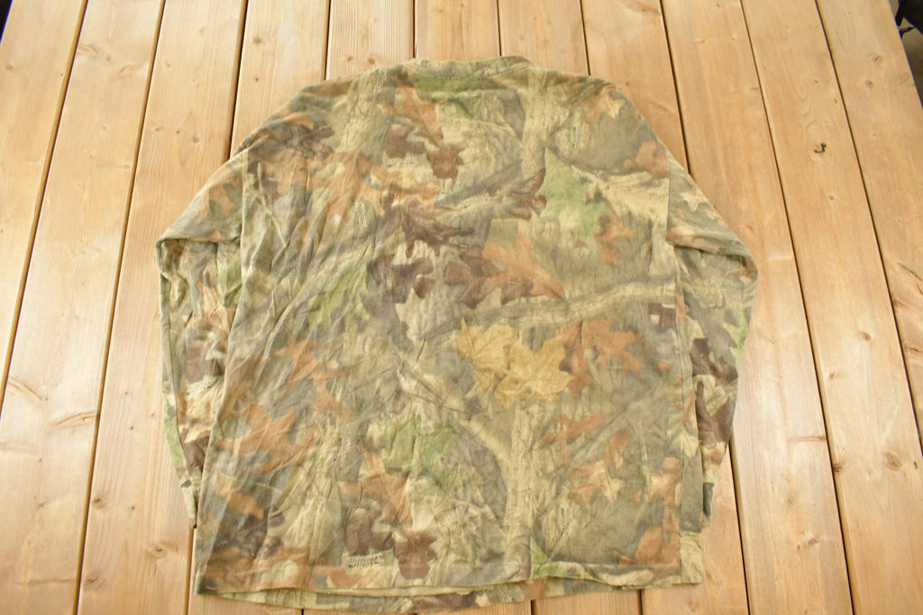 Vintage 1990s Tree Camo Long Sleeve T-Shirt Men's XL