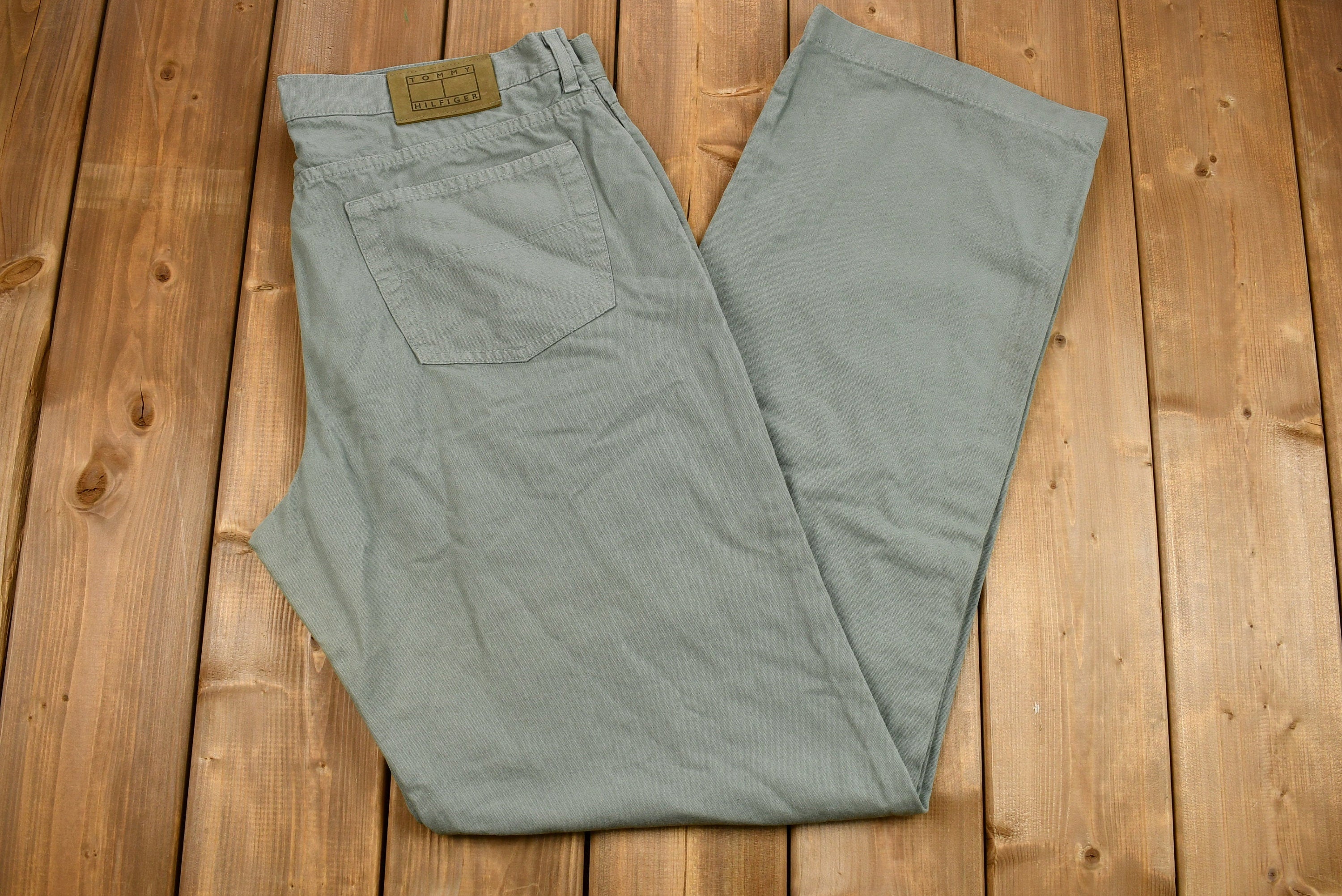 Vintage 1990s Tommy Hilfiger Relaxed Fit Grey Pants
