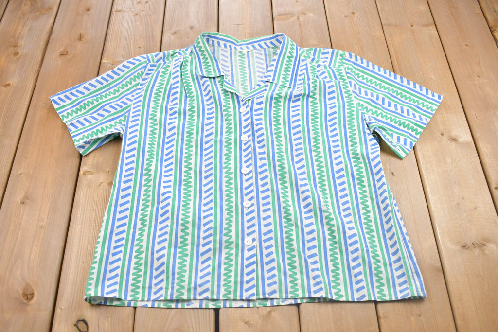 Vintage 1980s Button Up T Shirt