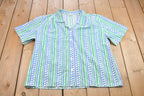 Vintage 1980s Button Up T Shirt