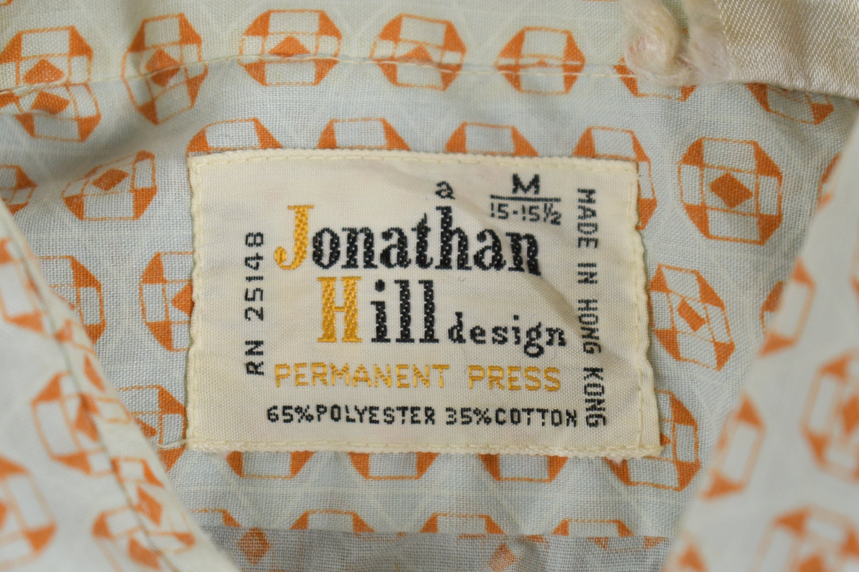 Vintage 1970s Jonathan Hill Design Button Up Shirt  1970s Button Up  Vintage Workwear  Casual Shirt  Formal Shirt  True Vintage