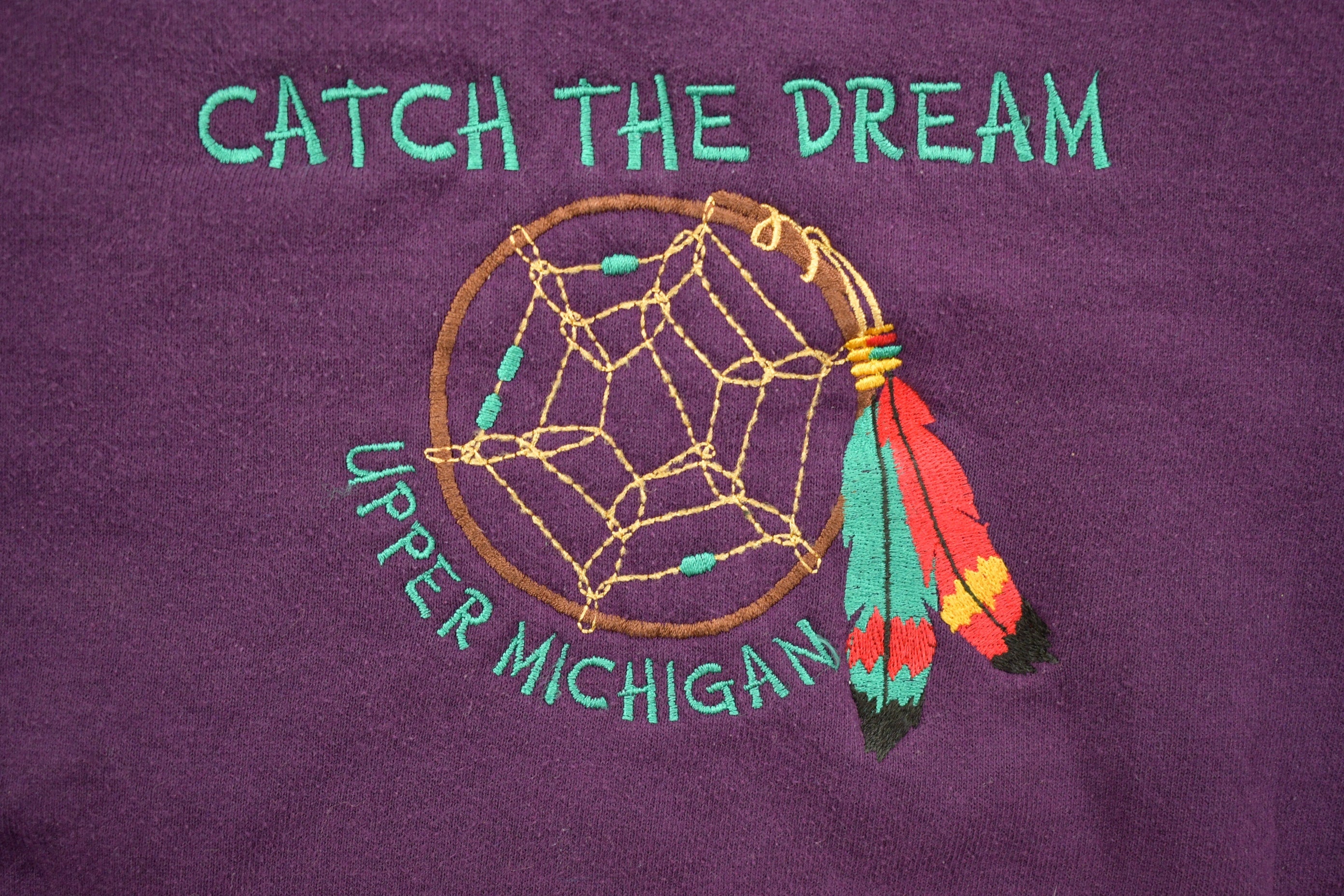 Vintage 1990s Upper Michigan Dream Catcher Crewneck Sweatshirt