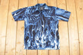 Vintage 1990s UR AOP Ghost Skulls Abstract Button Up Shirt Men's M