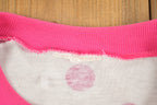 Vintage 1990s Pink Polka Dot Raglan T-Shirt