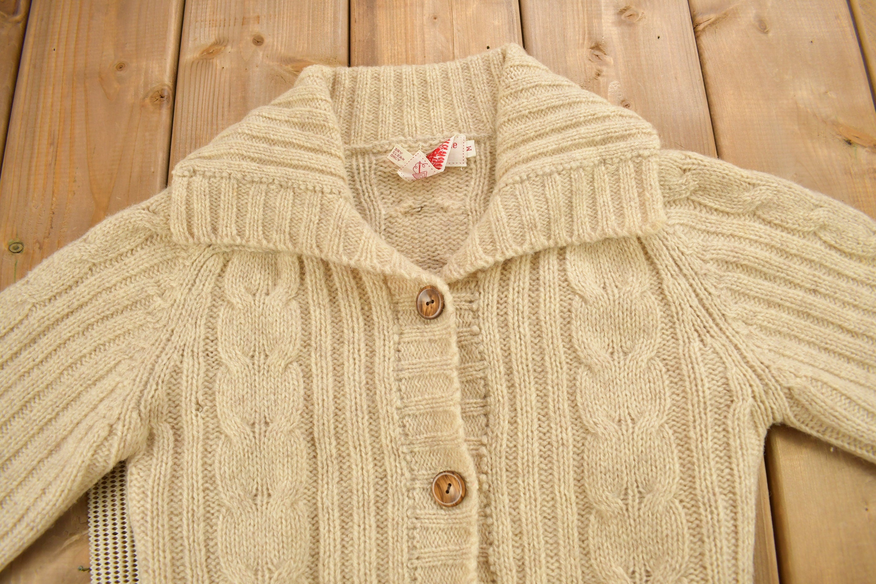 Vintage 1980s Evan-Picone 100% Wool Knit Sweater