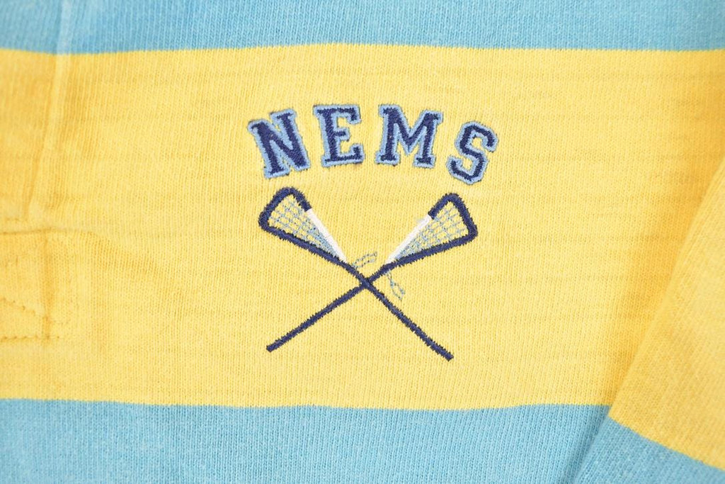 Vintage 1990s Barbarian Rugby Wear Nems Lacrosse Quarter Button Shirt Men's M