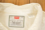 Vintage 1990s Levis White Button Up Shirt Mens XL / Preppy Button Up / Quarter Button Dress Shirt