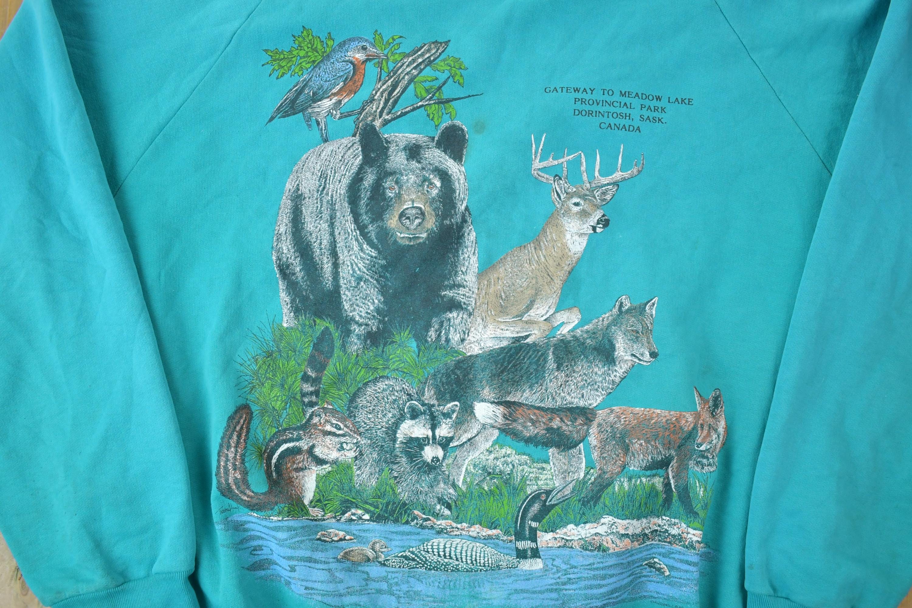 Vintage 1990s Gateway To Meadow Lake Bear Crewneck