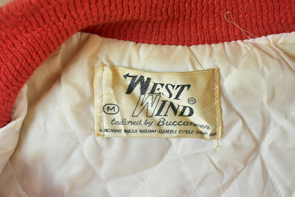 Vintage 1990s Osakis Silverstreaks Champions West Wind Snap Button Satin Jacket Made In USA