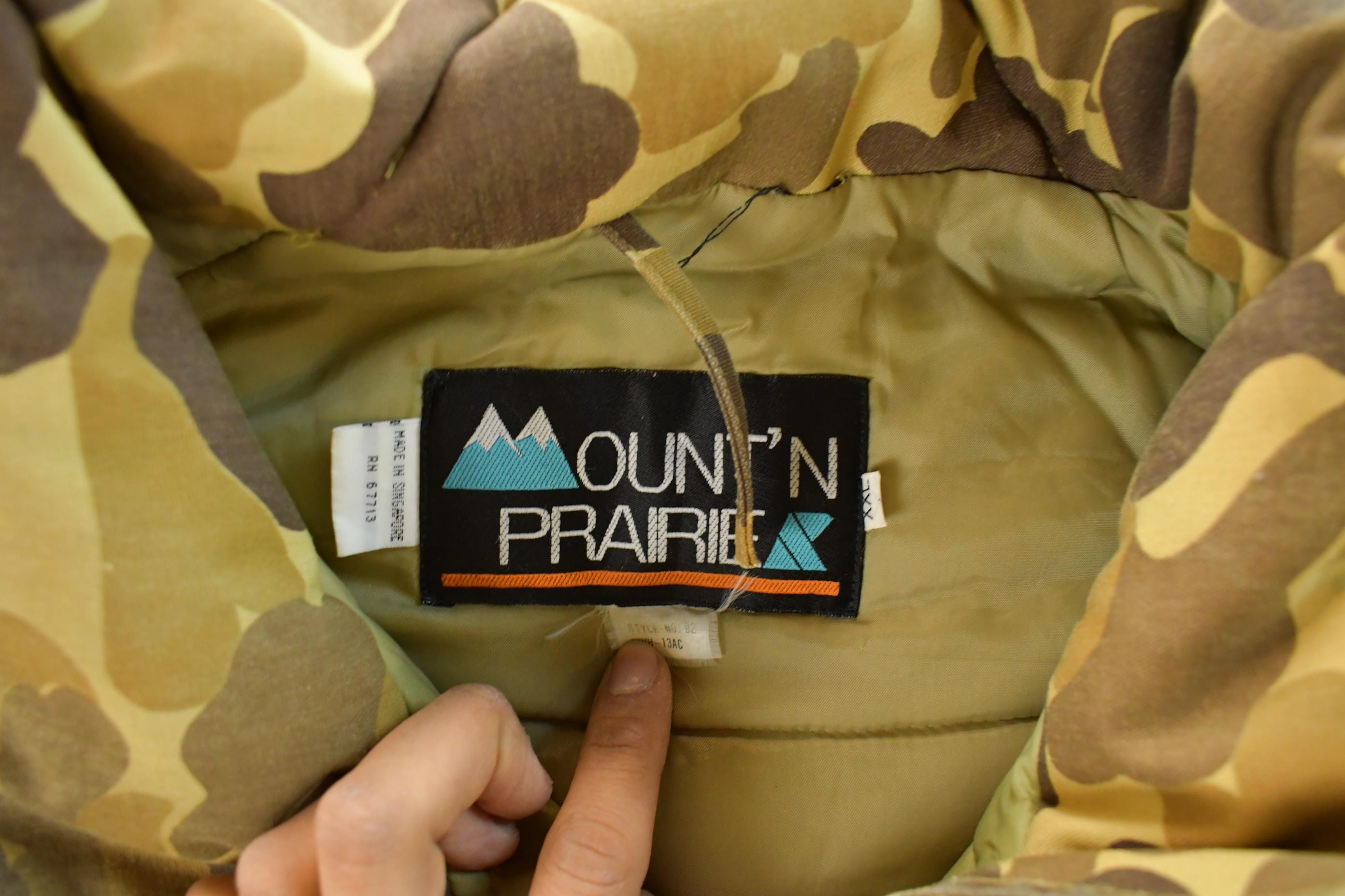 Vintage 90s Mountain Prairie Duck Camo Jacket Men's 3XL