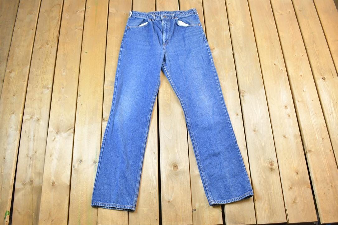 Vintage 1960s Levi Strauss Orange Tab Denim Jeans Size 32 x 32 Made In USA
