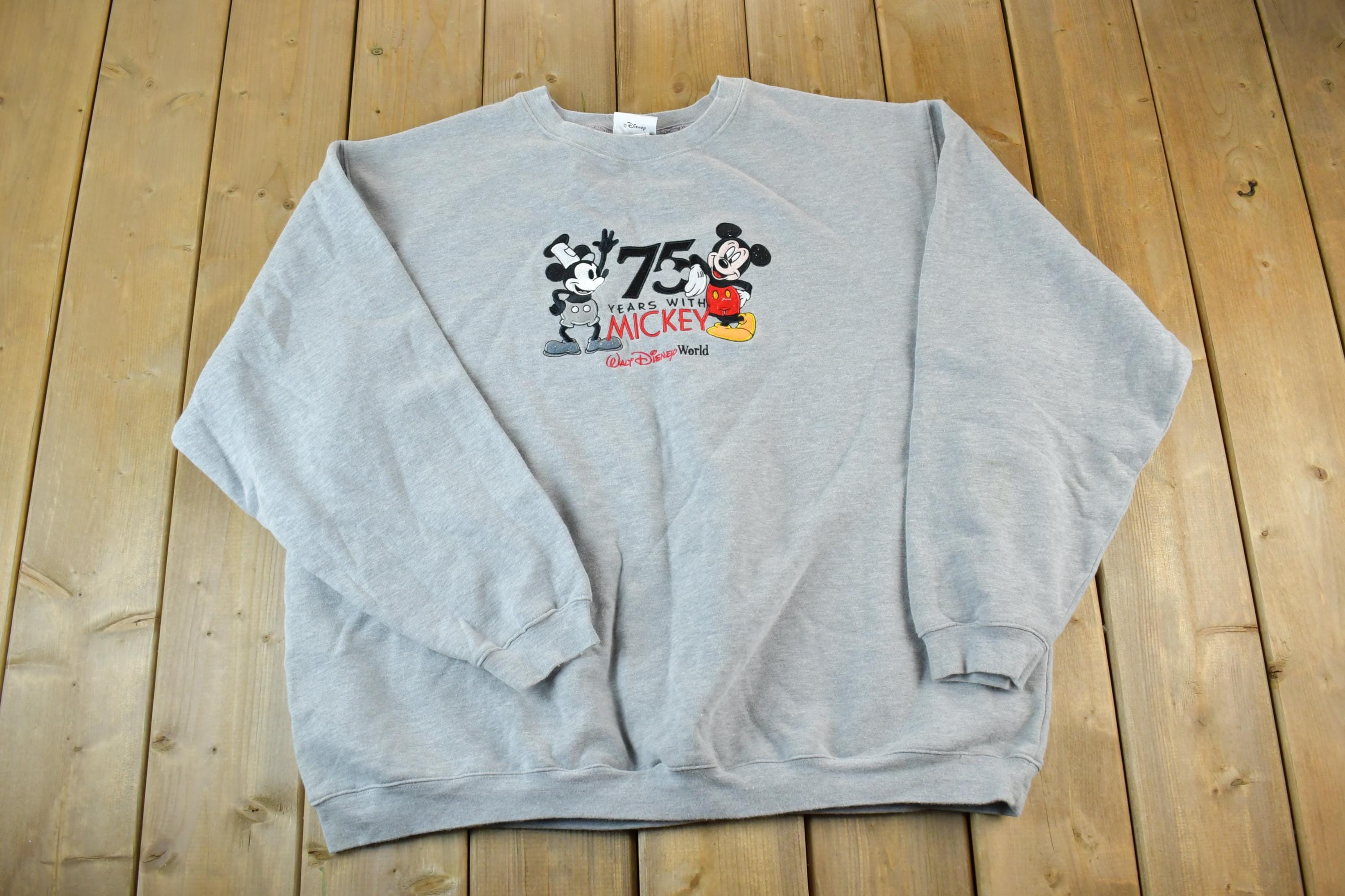 Vintage 1990s Mickey Mouse Walt Disney World 75th Anniversary Crewneck