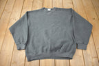 Vintage 1990s Pro Spirit Gray Blank Crewneck Sweatshirt Made In USA