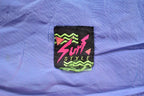Vintage 1990s Surf Style Quarter Zip Pull Over Windbreaker Jacket