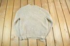 Vintage 1980s Peconic Bay Traders Fisherman Ribbed Wool Knit Sweater Men's Small