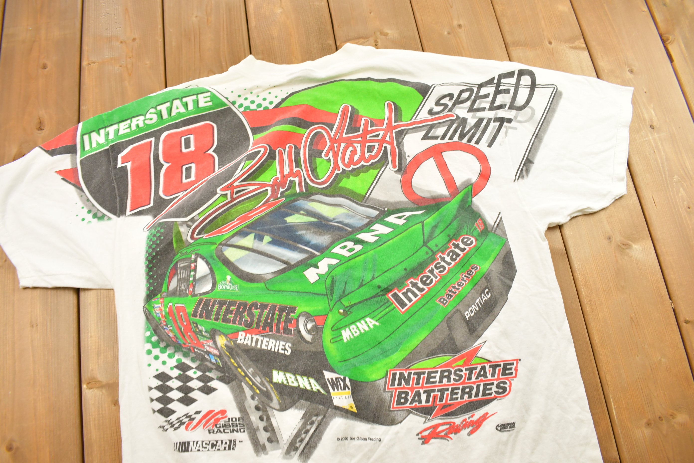 Vintage 2000 Bobby Labonte #18 NASCAR All Over Print T-Shirt