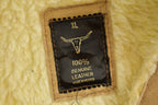 Vintage 1990s Leather Horse Western Sherpa Vest