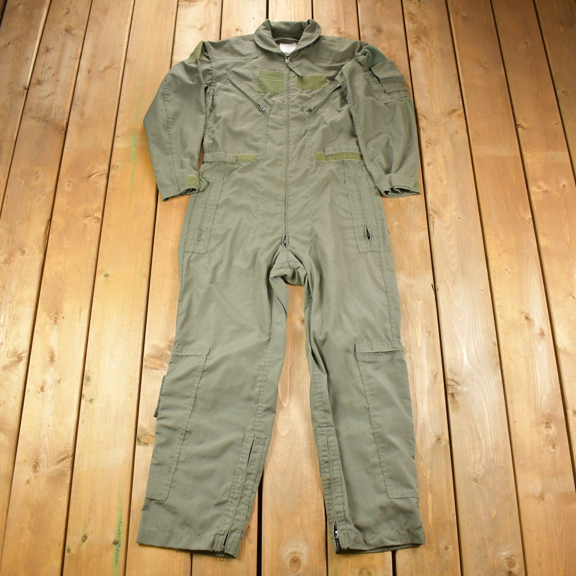 Vintage 1992 Military Summer Flyers Coveralls Jumpsuit Size 38 Short