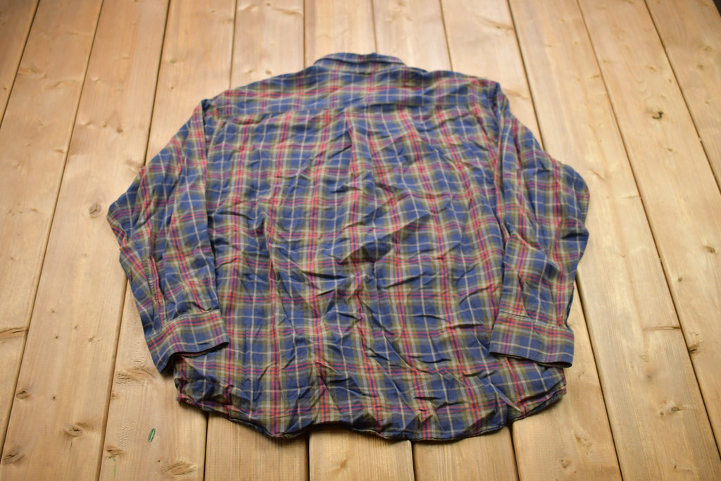 Vintage 1990s Plaid Timberland Weathergear Flannel Button Up Shirt