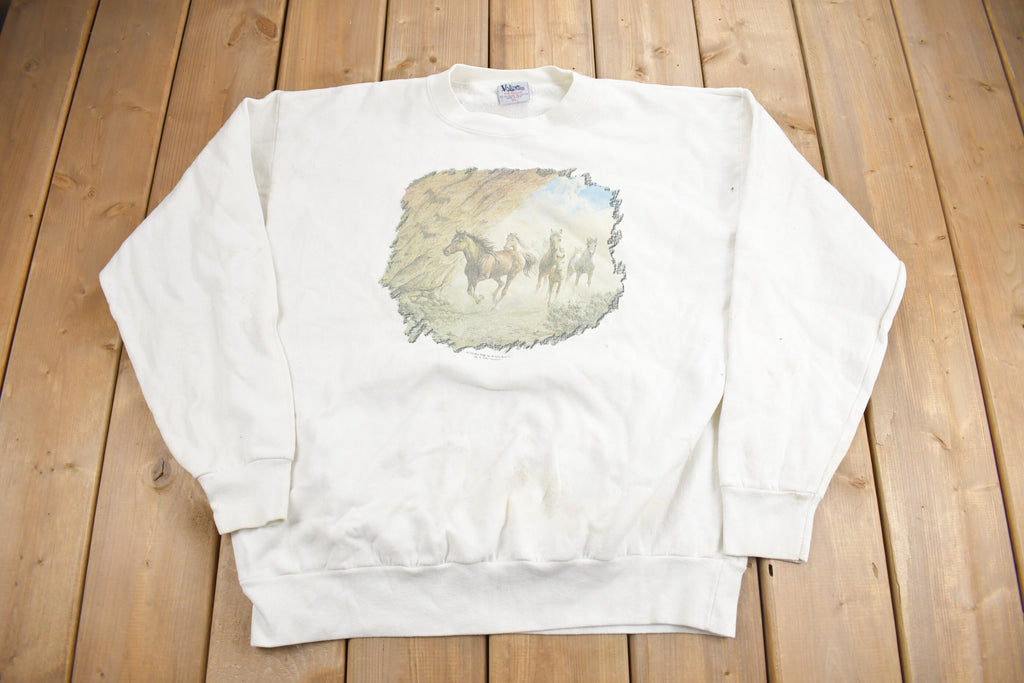 Vintage 1997 Horse Theme Crewneck Sweater
