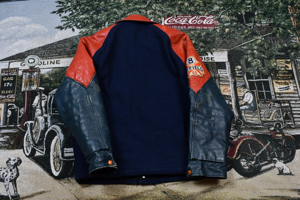 Vintage 1980s Anthony's Cayuga Leather Varsity Baseball Jacket
