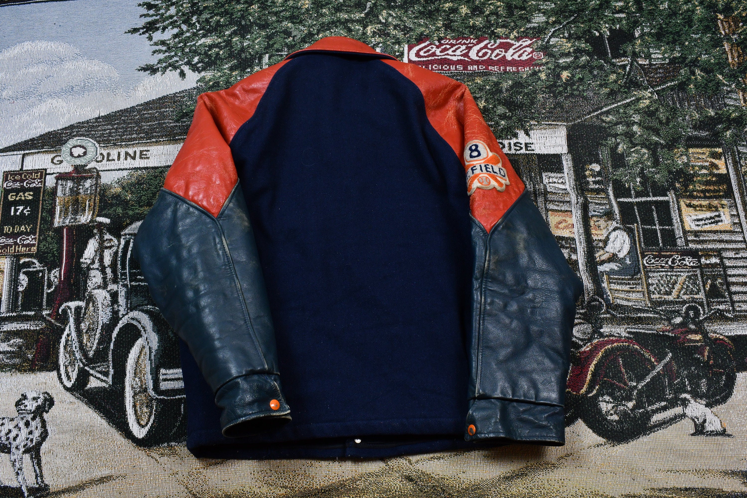 Vintage 1980s Anthony's Cayuga Leather Varsity Baseball Jacket