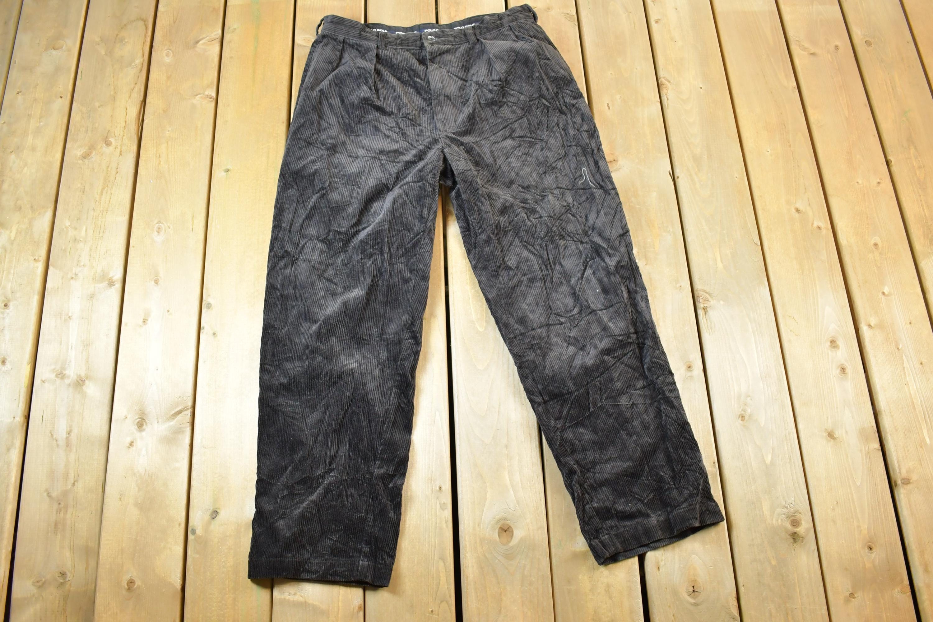 Vintage 1990s Polo Golf Brown Corduroy Pants Size 32 x 36