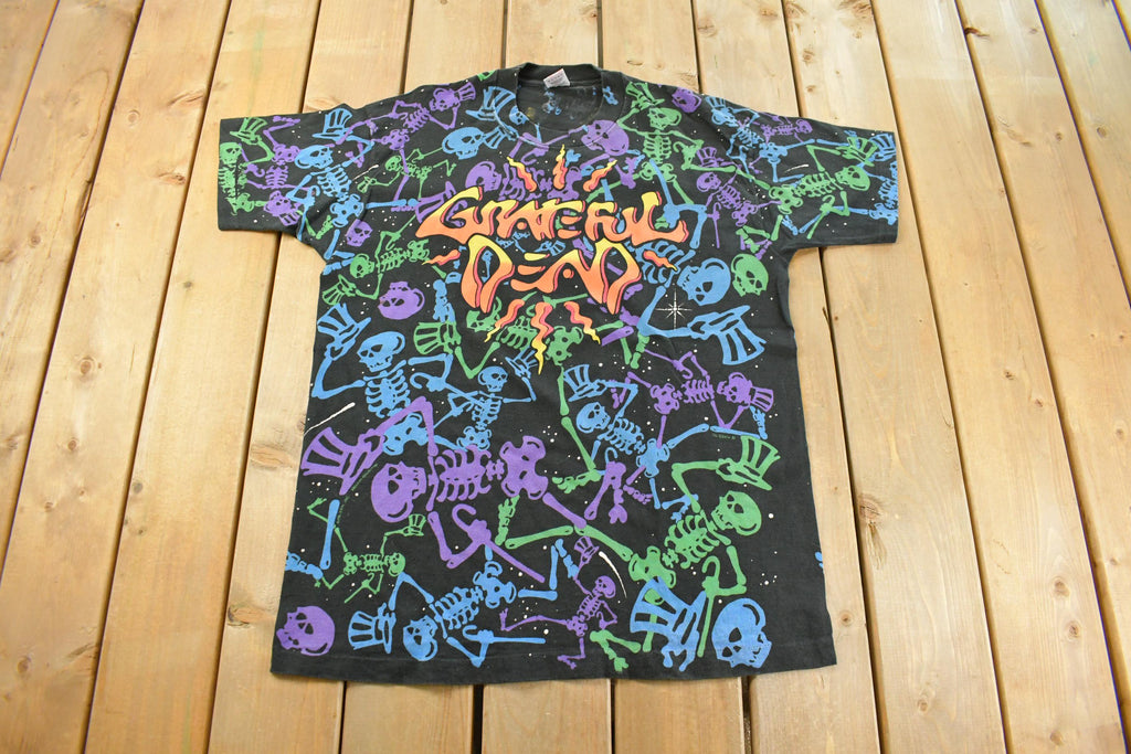 Vintage 1992 The Grateful Dead Dead Spaces All Over Print Graphic T-Shirt Men's XL