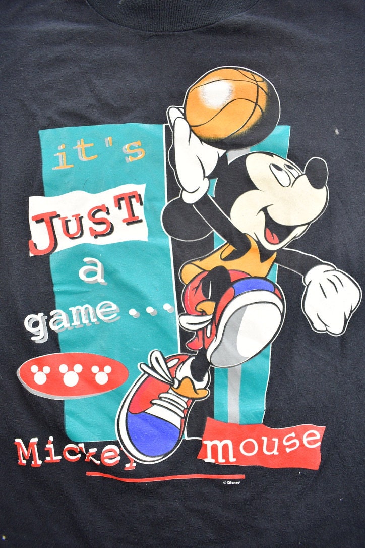Vintage 1990s 'It's Just A Game' Mickey Mouse Promo T-Shirt