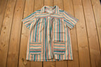 Vintage 1990s Land 'N Sea Striped Button Up Shirt
