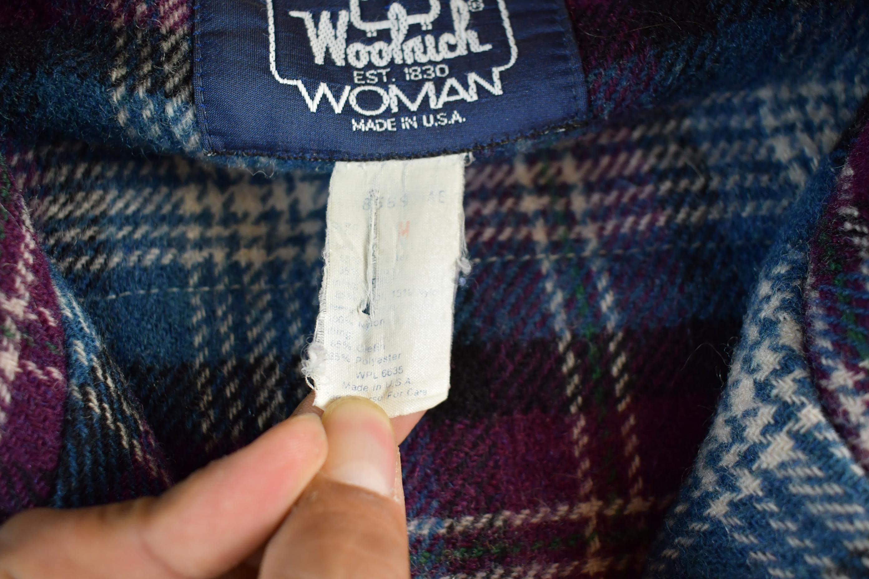 Vintage 1980s Woolrich Wool Jacket Womens Medium