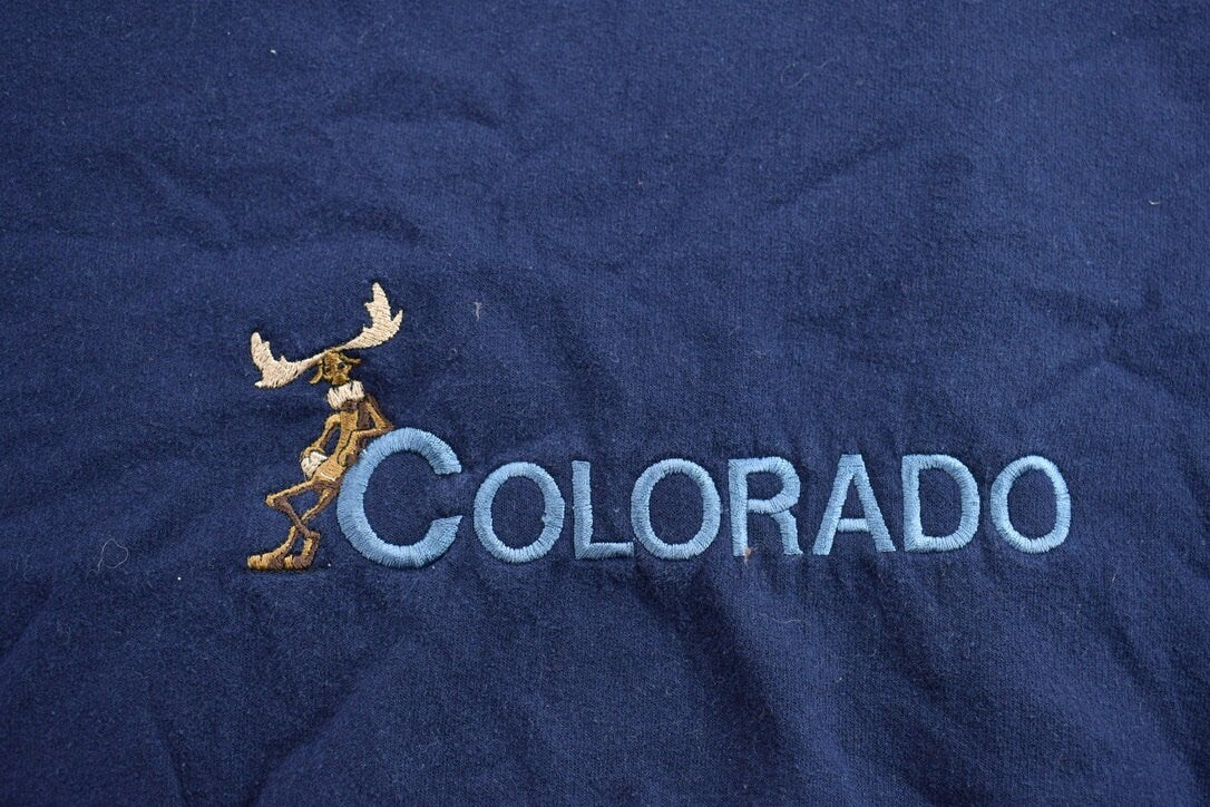 Vintage 1990s Colorado Moose Theme Crewneck Sweatshirt
