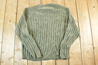 Vintage 1990s Woolrich Mens Cable Knit Crewneck Sweater Mens L
