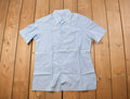 Vintage 1990s Blank Blue Button Up Dress Shirt