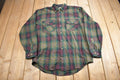 Vintage 1990s Northwest Blue Plaid Flannel Button Up Shirt